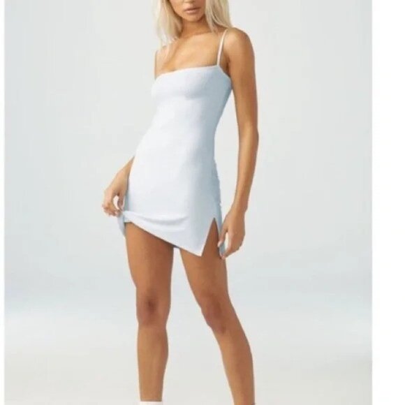 RARE - Joah Brown Knit One Shoulder Mini-Dress - Picture 2 of 8